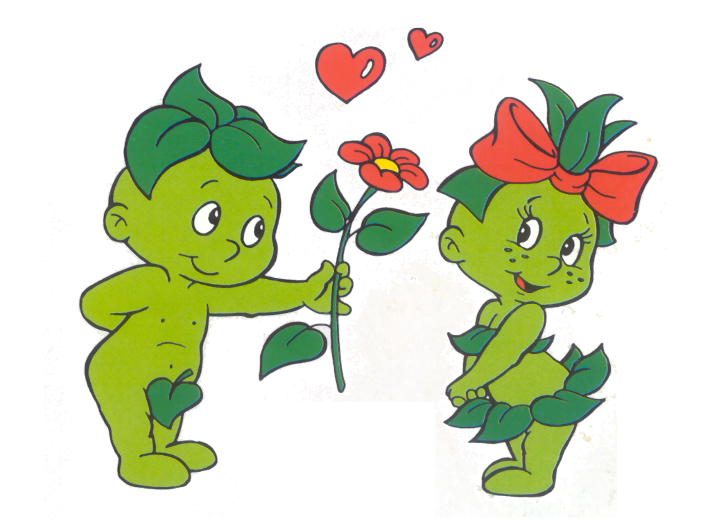 Abbildung von zwei Saarlodris, grüne Comic-Figuren, als Werbetrenner im Saarländischen Rundfunk